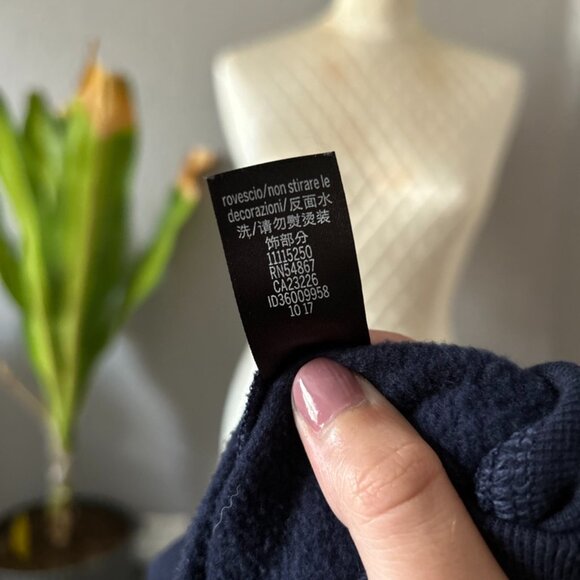 Victoria's Secret VS PINK Sport Pullover Drawstring Collar Navy Silver, Size S - Picture 7 of 9